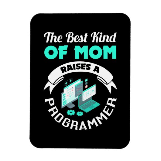 Die beste Mama löst einen Programmierer aus Magnet (Vertikal)