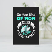 Die beste Mama löst einen Programmierer aus RSVP Karte (Stehend Vorderseite)