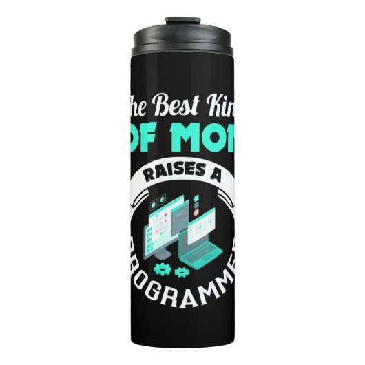 Die beste Mama löst einen Programmierer aus Thermosbecher (Vorderseite)