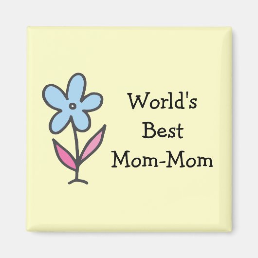 Die beste Mama-Mama der Welt mit Blume Magnet (Vorne)