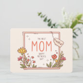 Die beste Mama Muttertagskarte Feiertagskarte (Stehend Vorderseite)
