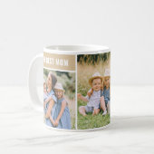 Die beste Mama neutrale Mütter Tagesfoto Collage Kaffeetasse (Vorderseite Links)