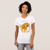 "Die beste Mama" Niedliche Giraffe Mutter und Baby T-Shirt (Vorne ganz)