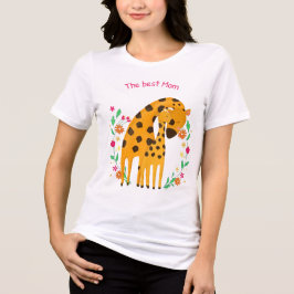 "Die beste Mama" Niedliche Giraffe Mutter und Baby Tri-Blend Shirt