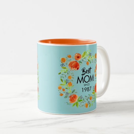 Die beste Mama seit der Tasse des Blumenkaffees (VorderseiteRechts)