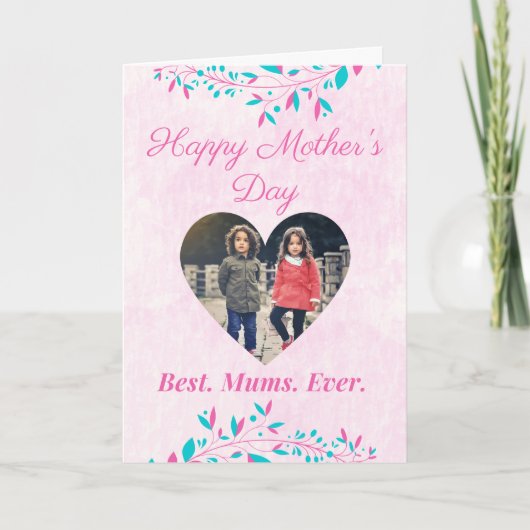 Die beste Mama-Tagesfotokarte Dankeskarte (Vorderseite)