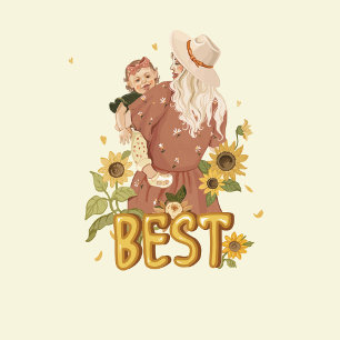 "Die Beste Mama von All Time Boho Style" Kissen