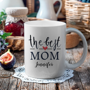 Die beste Mama Wasserfarbe Roter Herzname Kaffeetasse