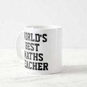 Die beste Mathematiklehrer-Tasse der Welt Kaffeetasse (Vorderseite Links)
