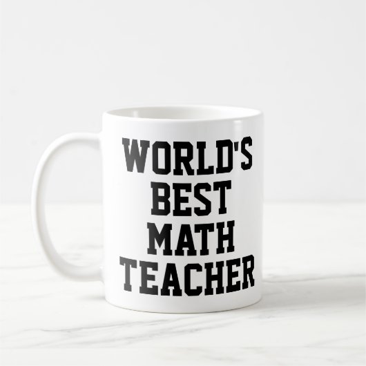 Die beste Mathematiklehrer-Tasse der Welt Kaffeetasse (Links)