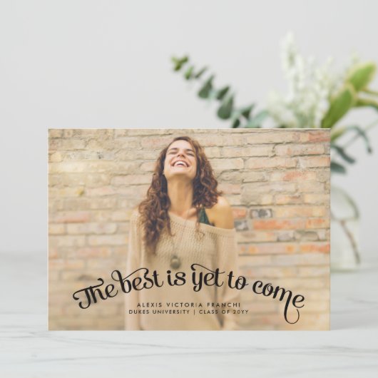 Die beste Möglichkeit, den Abschluss zu verkünden Einladung (Stehend Vorderseite)