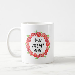Die beste Mutter aller rote Rosen hat den Tag der Kaffeetasse