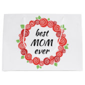 Die beste Mutter aller rote Rosen hat niedliche Bl Große Geschenktüte (Vorderseite)