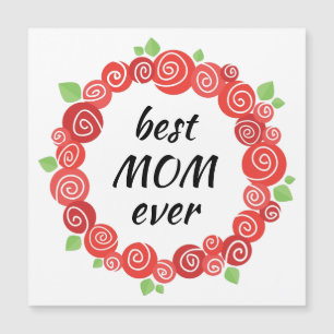 Die beste Mutter aller rote Rosen hat niedliche Bl Magnetkarte