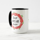 Die beste Mutter aller rote Rosen hat niedliche Bl Tasse (Vorderseite Links)