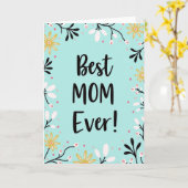 Die beste Mutter aller Zeiten Blumenmuster Karte (Gelbe Blume)