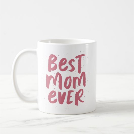 Die beste Mutter aller Zeiten in Rosa Foto Kaffeetasse (Links)