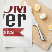Die beste Mutter aller Zeiten, Mama personalisiere Geschirrtuch (Viertel Falte)