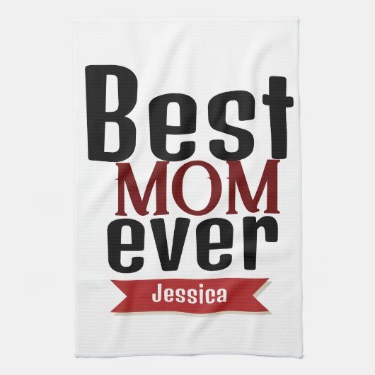 Die beste Mutter aller Zeiten, Mama personalisiere Geschirrtuch (Vertikal)