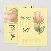 Die beste Mutter aller Zeiten Postkarte (Vorne/Hinten)