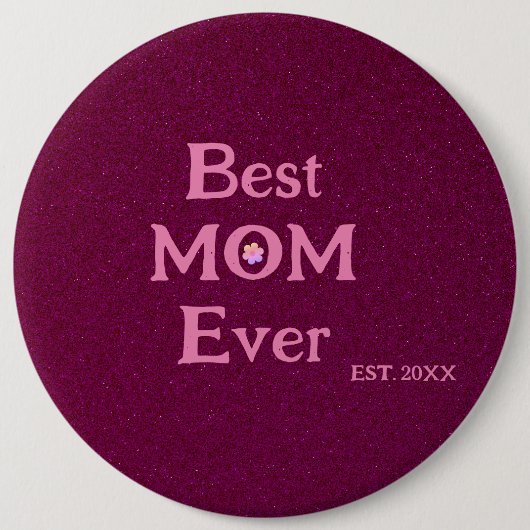 Die beste Mutter aller Zeiten retro solide Mütter Button (Vorderseite)