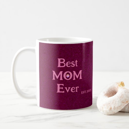 Die beste Mutter aller Zeiten retro solide Mütter Kaffeetasse (Mit Donut)