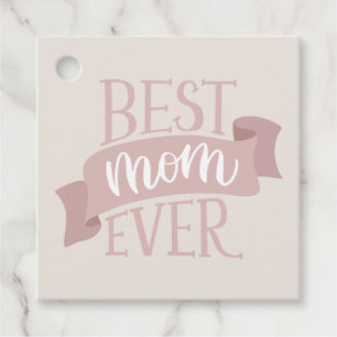 Die beste Mutter aller Zeiten. Rosa Blumenschrift Geschenkanhänger