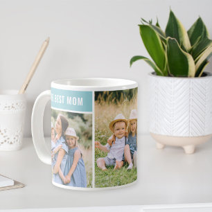 Die beste Mutter Aqua-Fotocollage Kaffeetasse