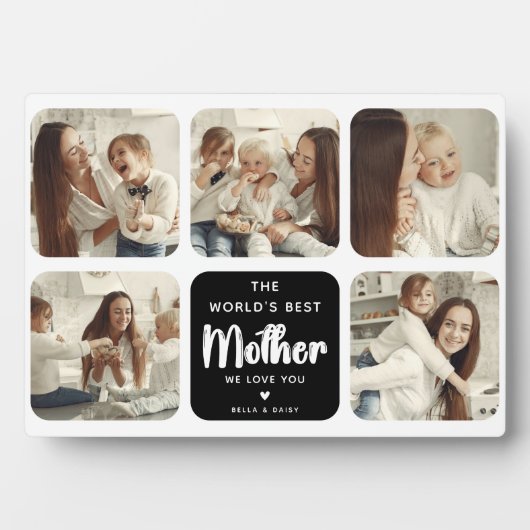 Die beste Mütter der Welt 5-FotoCollage Fotoplatte (Vorderseite)
