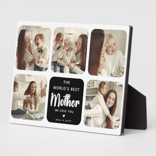 Die beste Mütter der Welt 5-FotoCollage Fotoplatte (Seite)