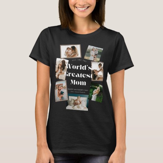 Die beste Mutter der Welt 7 Foto-Collage T-Shirt (Vorderseite)