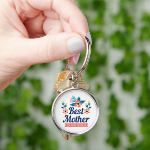 Die beste Mutter der Welt, blühend blühend Schlüsselanhänger
