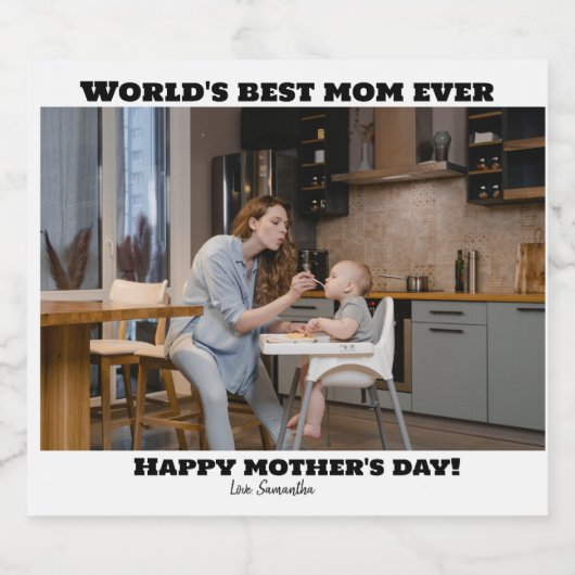 Die beste Mutter der Welt, die je glücklich mit de Schaumweinetikett (Einzelnes Label)