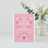 Die beste Mutter der Welt Feiertagskarte (Stehend Vorderseite)