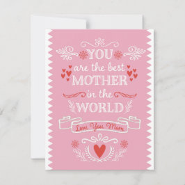 Die beste Mutter der Welt Feiertagskarte