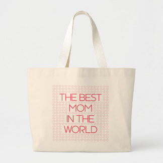 Die beste Mutter der Welt in roter Typografie Jumbo Stoffbeutel