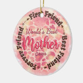 Die beste Mutter der Welt je Erster Freund Der bes Keramik Ornament (Links)