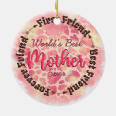 Die beste Mutter der Welt je Erster Freund Der bes Keramik Ornament (Hinten)