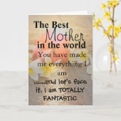 Die beste Mutter der Welt Karte (Gelbe Blume)