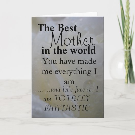 Die beste Mutter der Welt Karte (Vorderseite)