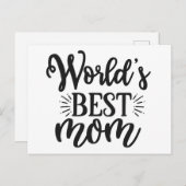 Die beste Mutter der Welt - Muttertag Postkarte (Vorne/Hinten)