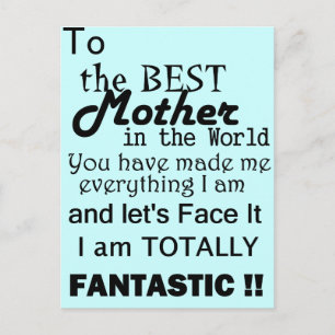 Die beste Mutter der Welt Postkarte