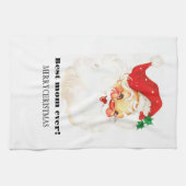 Die beste Mutter der Welt, Retro Santa Claus Geschirrtuch (Horizontal)