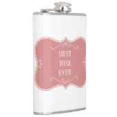 Die beste Mutter der Welt, rosa Rahmen Flachmann (Rechts)