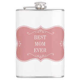 Die beste Mutter der Welt, rosa Rahmen Flachmann