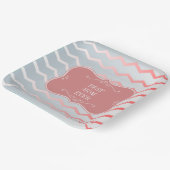 Die beste Mutter der Welt, rosa Rahmen Pappteller (Gewinkelt)