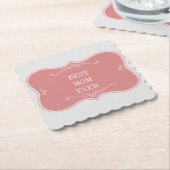 Die beste Mutter der Welt, rosa Rahmen quadratisch Untersetzer (angewinkelt)