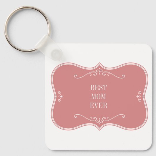 Die beste Mutter der Welt, rosa Rahmen Schlüsselan Schlüsselanhänger (Vorderseite)
