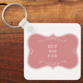 Die beste Mutter der Welt, rosa Rahmen Schlüsselan Schlüsselanhänger (Vorderseite)