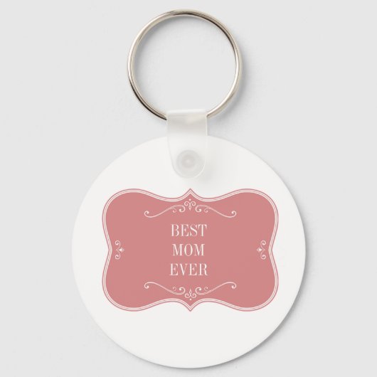 Die beste Mutter der Welt, rosa Rahmen Schlüsselanhänger (Vorderseite)